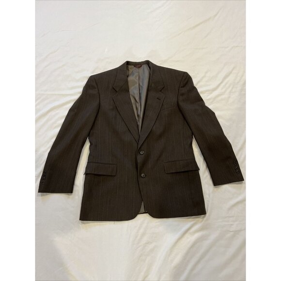 Hart Schaffner Marx Other - HART SCHAFFNER MARX Mens Brown Striped WOOL Sport Coat Suit Jacket Blazer 40 Reg